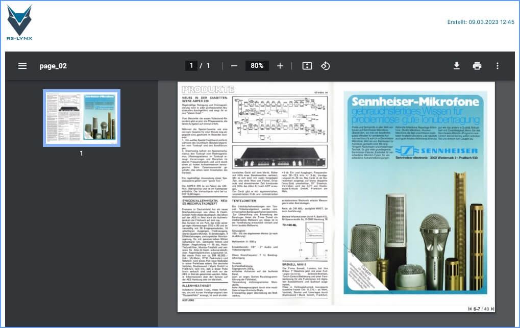 Single view of the imported article in Talkwalker